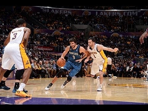 Ricky Rubio Goes for a Triple-Double in L.A.