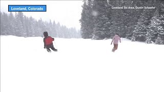Gorgeous snow turns Loveland Colorado white
