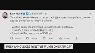 Twitter owner Elon Musk imposes limits on how many tweets users can read