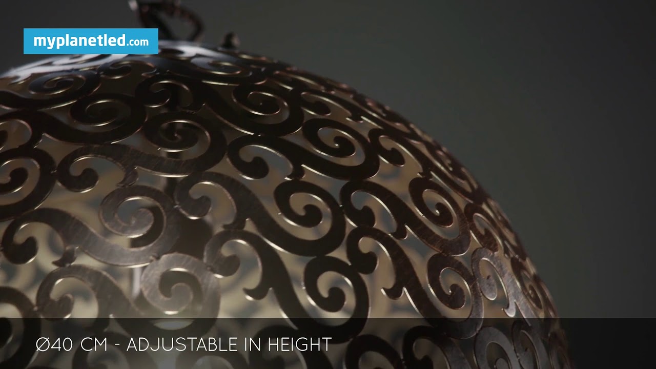 Hanglamp Oosters roestbruin of wit bolvorm E27 (ARM-2768)