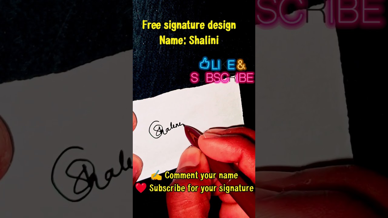 How to Create Your Unique Shalini Signature ✍️|signcraftindia|