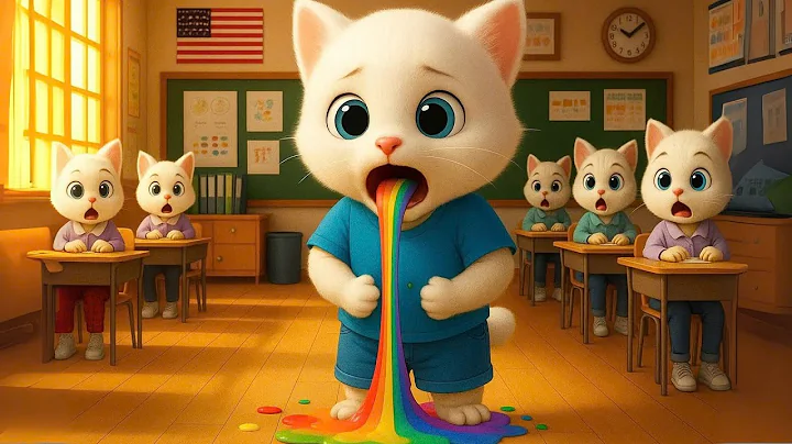 🤮🍏 The Kitten Ate a Strange Apple Green… Then Chaos Broke Out in Class!#3 #aicat#catshorts#cat