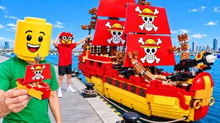 LEGO ONE PIECE: UPGRADED LUFFY Boats vs GIANTS MONSTERS - Who Will Win? | KL Bricks