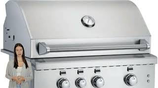 Broilmaster - 34 Stainless Built-in Gas BBQ Grill - 3 Bow Tie burners - 18,000 BTUs