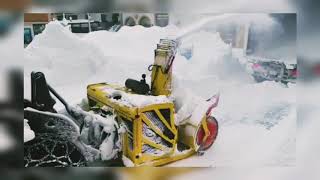 Schnee Fräser Im Einsatz- Winterdienst