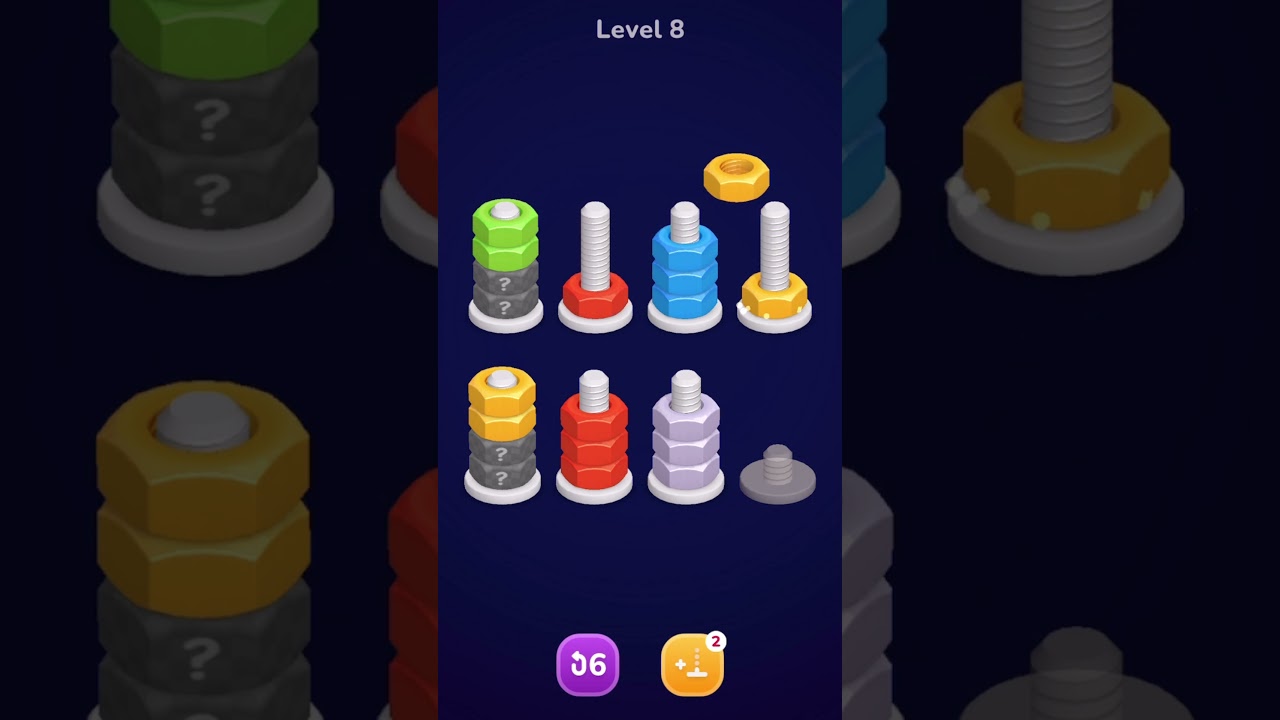 How to Beat Nut Sort Level 8 | Nut Sort Level 8 Walkthrough