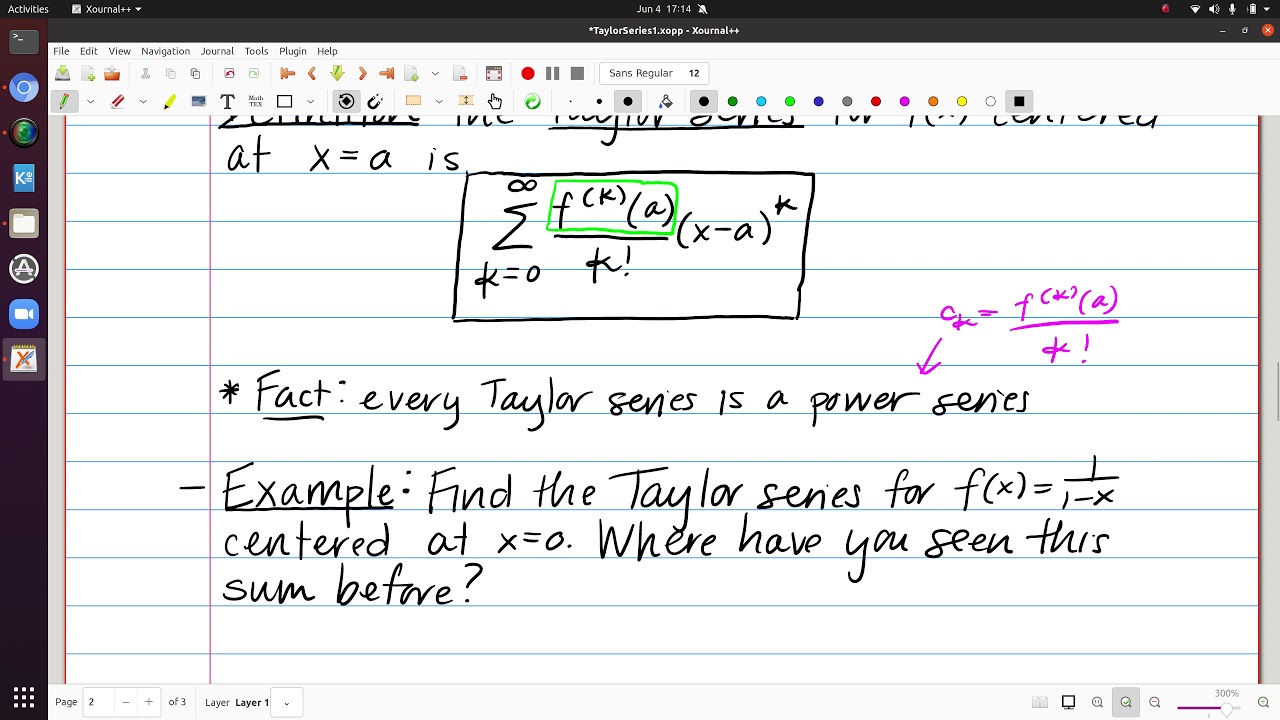 Taylor Series - Definition