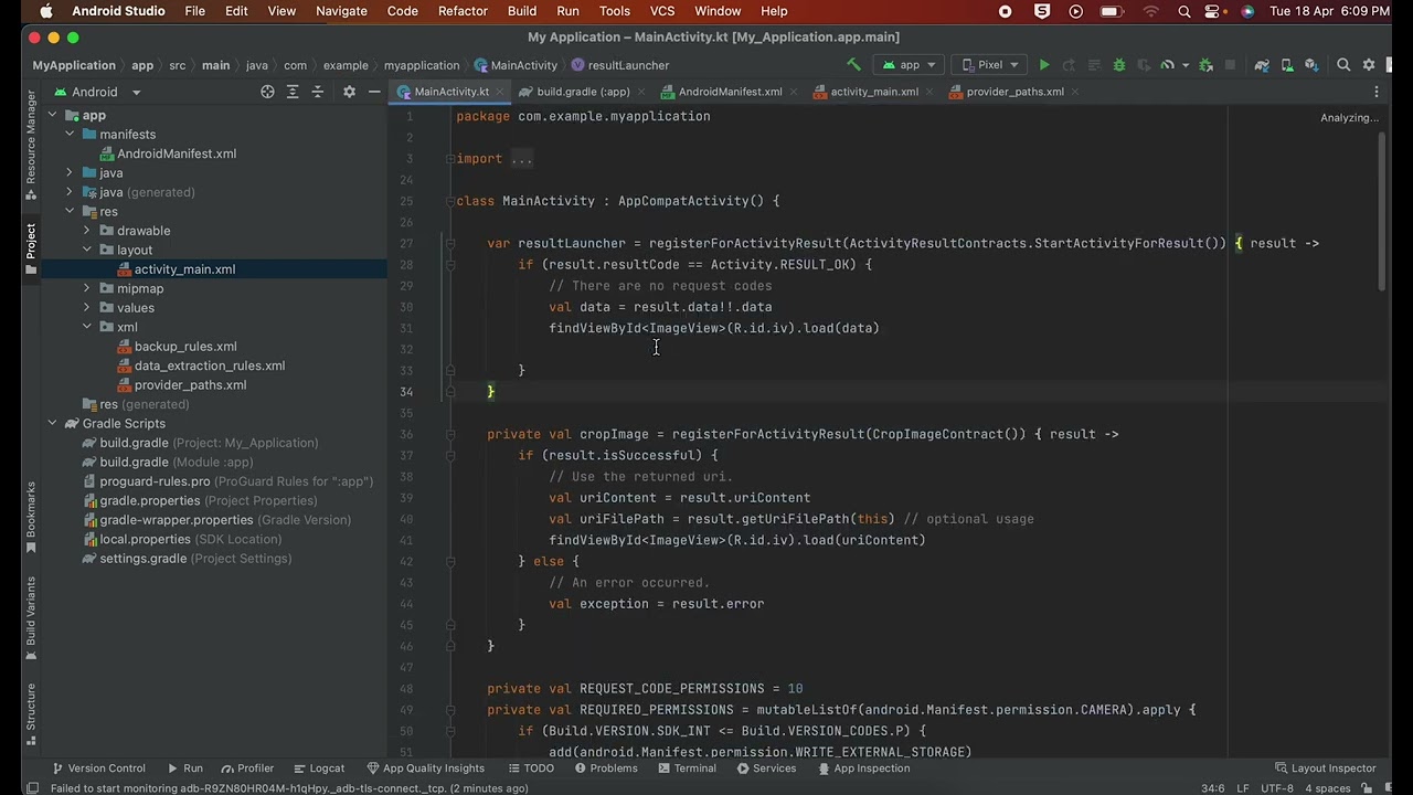 Crop & Rotate Images from Camera And Photo library and Display in ImageView in Native Android App