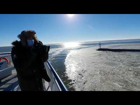 Haven Terschelling in met drijfijs