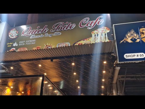 Quick Bite Cafe Amazing Pizza Burger Fast Food in Good Price street food