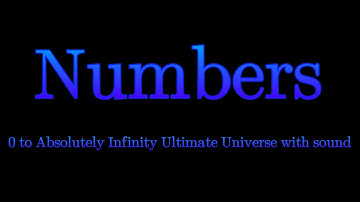 Numbers 0 to Absolutely Infinity Ultimate Universe with sound