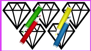 ( Diamond shape ) Learning and coloring 🌈 Activities for preschool and Kindergarten | Easy Coloring
