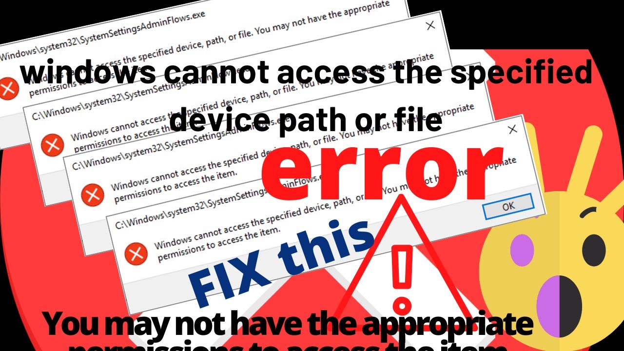 Windows cannot access. Windows cannot access