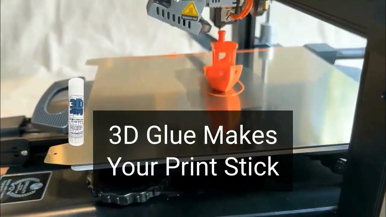 3D Glue makes your 3D print stick! YouTube