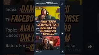 face book ads course by Damini Tripathi #digitalmarketing #facebookads #metaads
