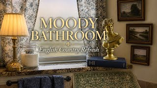 Moody Vintage Bathroom Makeover 🕯️ Dark Cottagecore + English Country + William Morris Decor refresh