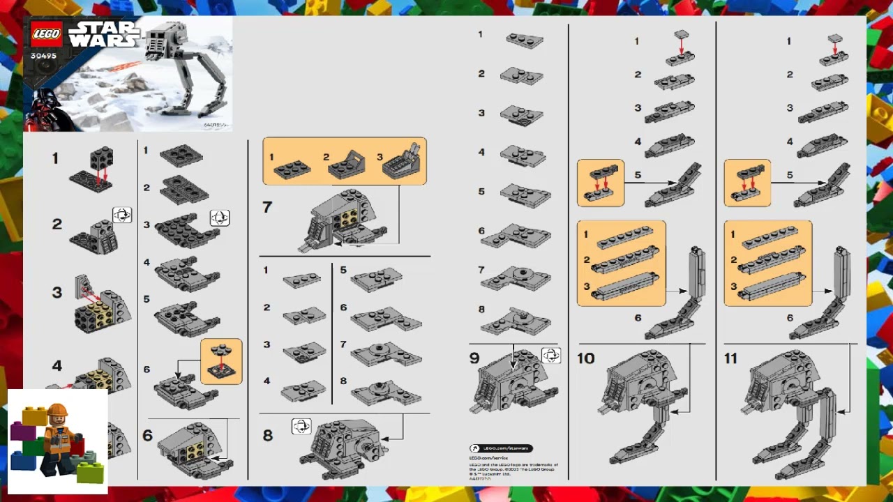 dmxページ LEGO instructions - Star Wars - 30495 - AT-ST - YouTube