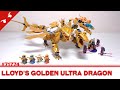 Construction lego ninjago  lloyds golden ultra dragon fr
