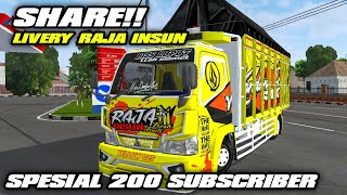 SPESIAL 200 SUBSCRIBE!!SHARE LIVERY RAJA INSUN MOD CANTER TRUCKLINE.ID BY ALDOVA