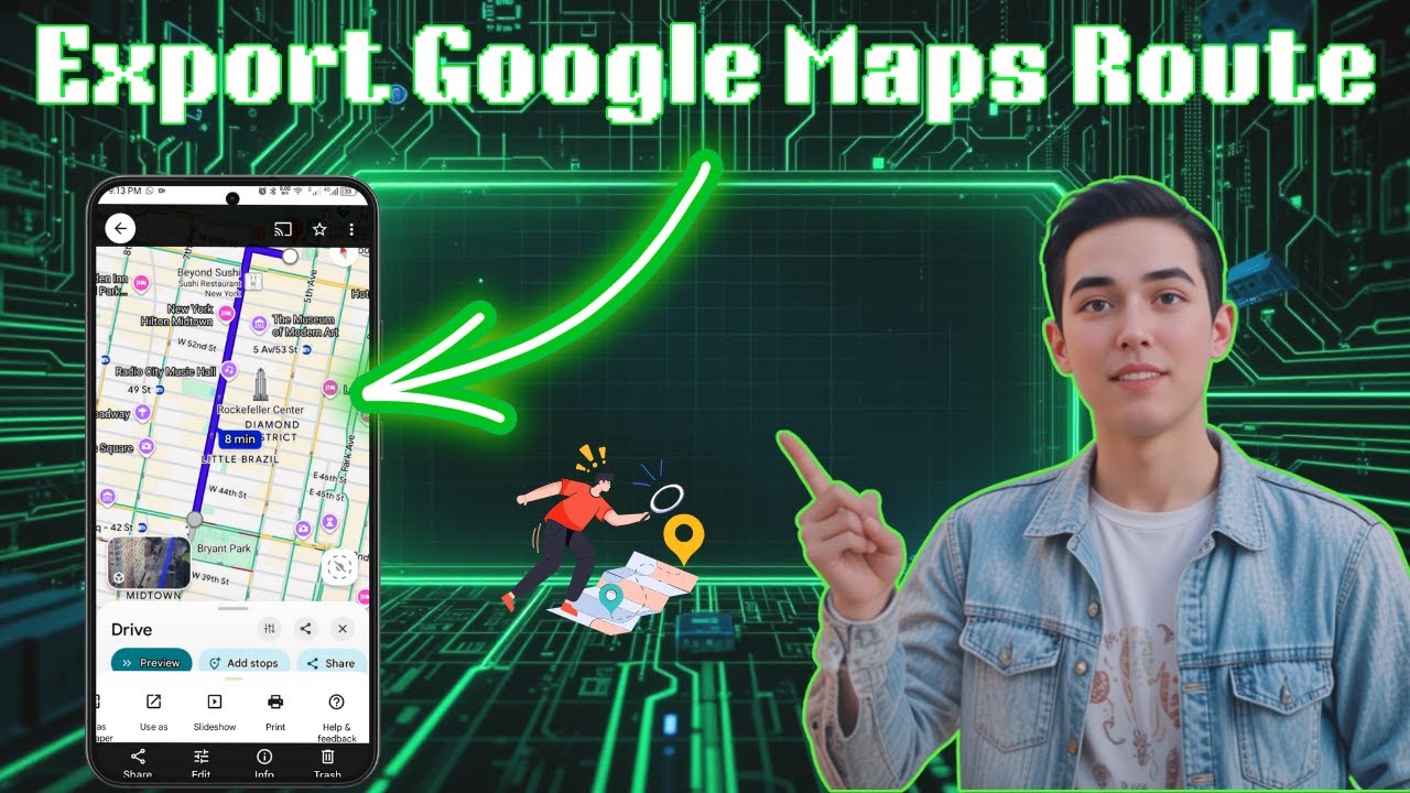Как экспортировать маршрут Google Maps в PDF | Сохранение маршрута в автономном режиме (2026)
