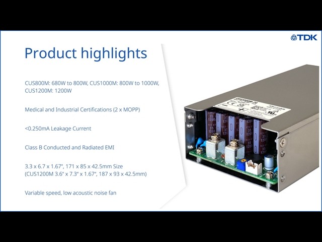TDK-Lambda CUS800M/CUS1000M/CUS1200M Series