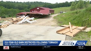 215-year-old barn destroyed after tornado touched down in Washington County