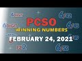 P193M Jackpot Grand Lotto 6/55, EZ2, Suertres, 4Digit, and Megalotto 6/45 | February 24, 2021