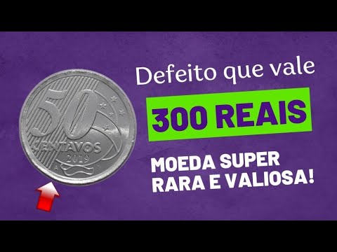 MOEDA RARA E CAÇADA COM ESSE DEFEITO! 50 CENTAVOS 2019 LETRA A