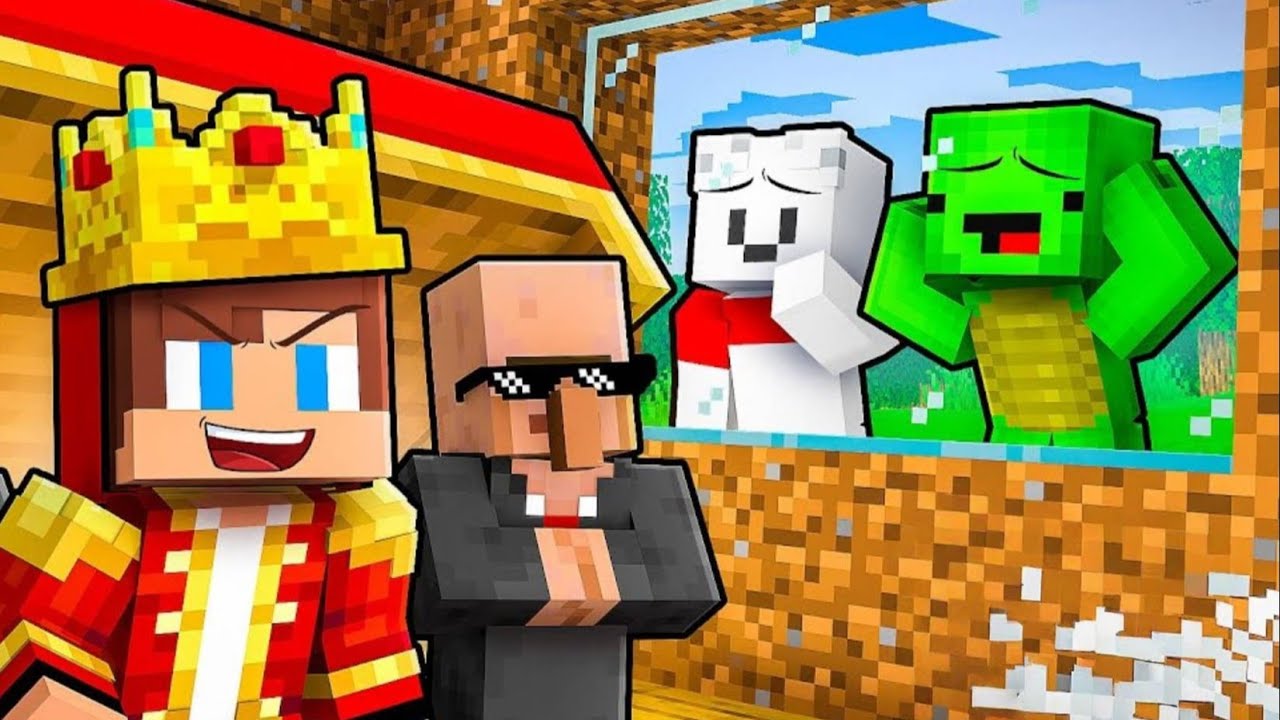 我的世界：杰杰捡到了一顶王冠，意外变成了村民的国王！