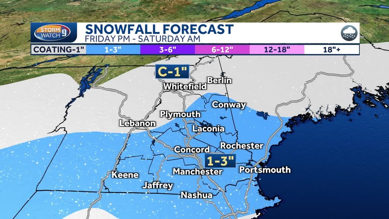 Snowfall expected Friday night into Saturday morning - YouTube