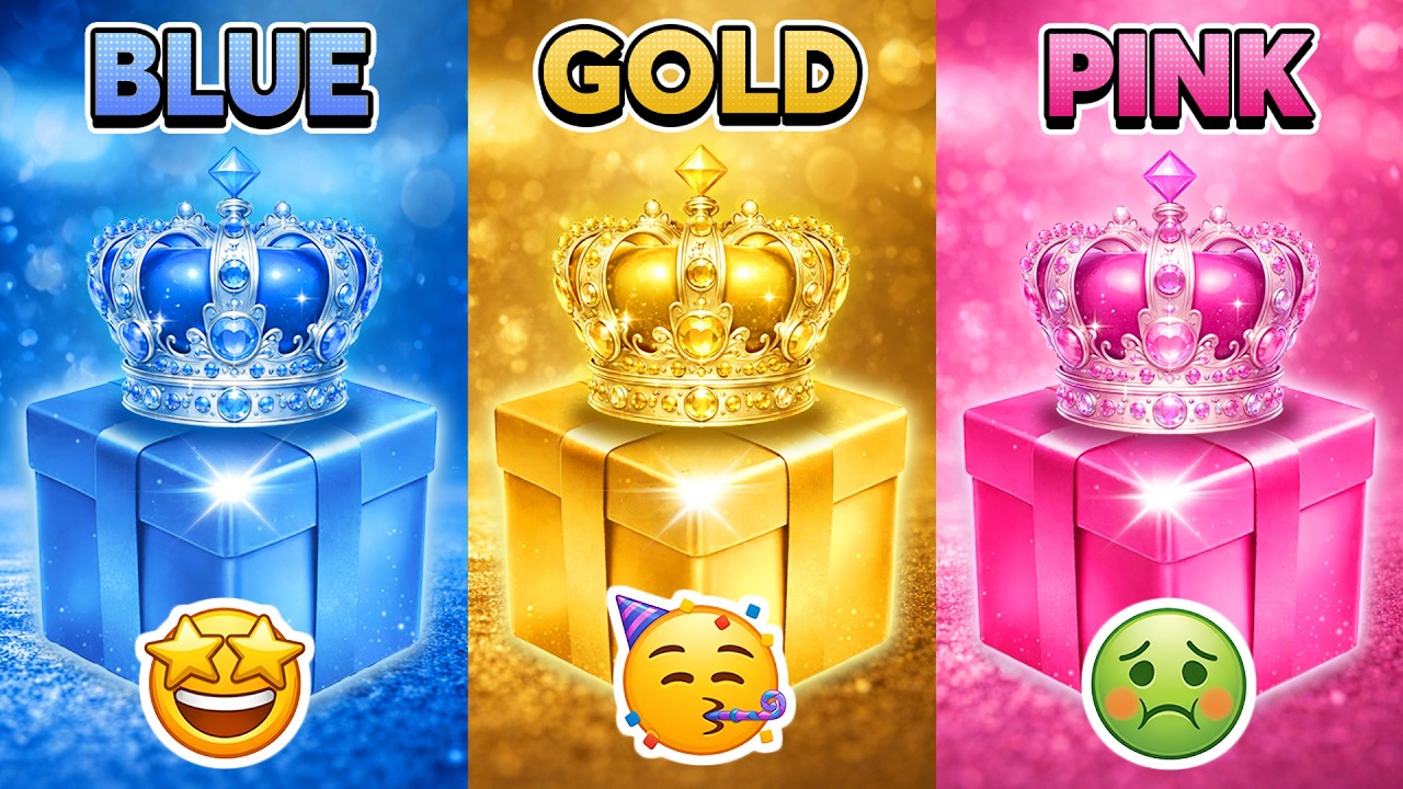 Choose Your Gift! Blue, Gold or Pink 💙⭐💗 How Lucky Are You? 😱 Quiz Kingdom