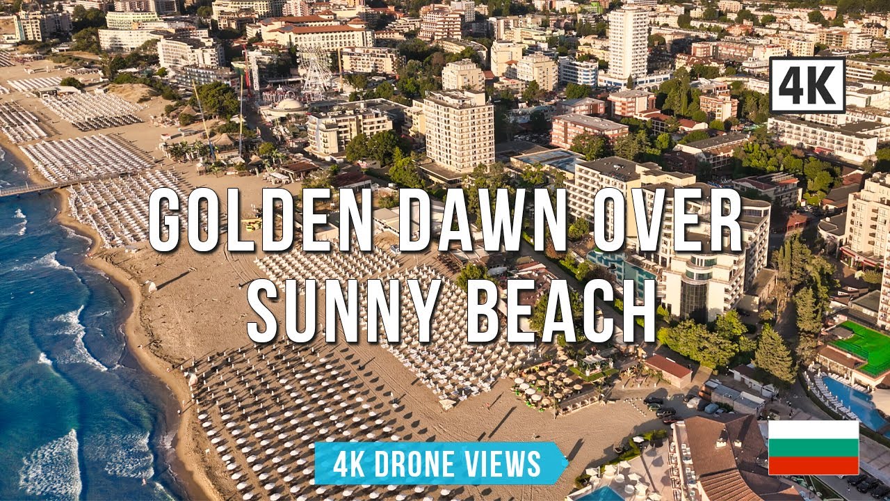Рассвет в Солнечном Береге 2025 🌊 Впечатляющий 4K дрон-тур по Болгарии + расслабляющая музыка