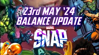 That’s a big ole OOPS on Leech 😅 | 23rd May ‘24 Balance update | Marvel Snap