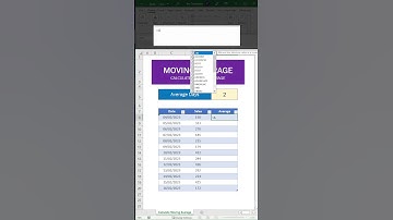 Excel Tutorial: How to Create a Moving Average in Excel #howto #tutorial
