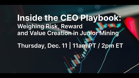 Webinar: Weighing Risk, Reward and Value Creation in Junior Mining