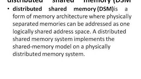 distributed shared memory