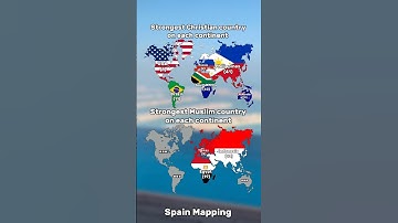Strongest Christian and Muslim country on each continent #geography #europe #mapping #history