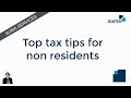 Tax Tips for non-residents