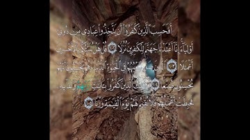سوره الكهف عدد آياتها ١١٠ آيه(سوره مكيه ) من الآيه ١٠٢ إلي الآيه ١٠٥