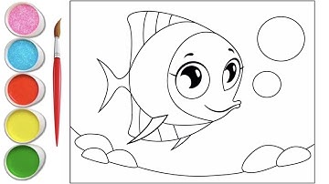 Cách vẽ con Cá - Tô màu con Cá - How to Draw and Color a Fish #235
