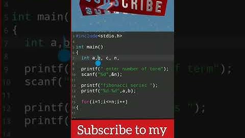 Write a c program to print Fibonacci series || C language programming || #shorts #harrybhai