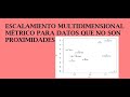 Escalamiento multidimensional métrico para datos que no son proximidades