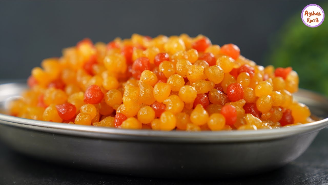 ১ কাপ বেসন দিয়ে দোকানের মতো ঝরঝরে ও রসালো মিষ্টি বুন্দিয়া'র পারফেক্ট রেসিপি | Bundia/Bundi Recipe