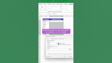 Créer une liste déroulante dans Excel
