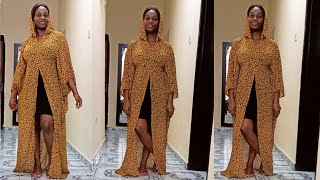 How to make a trending bubu gown with hoodie /cutting and sewing