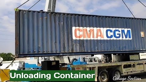 How to Unload Shipping Container with a Crane, Unloading Container from the Truck