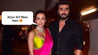 Arjun Kapoor Her Girlfriend Malaika Arora Snapped At David Dhawan Diwali party.