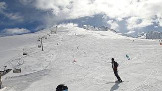 1st RED of the year | Slope 7a Skiing with Kids Obergurgl Austria GoPro POV | April 2024