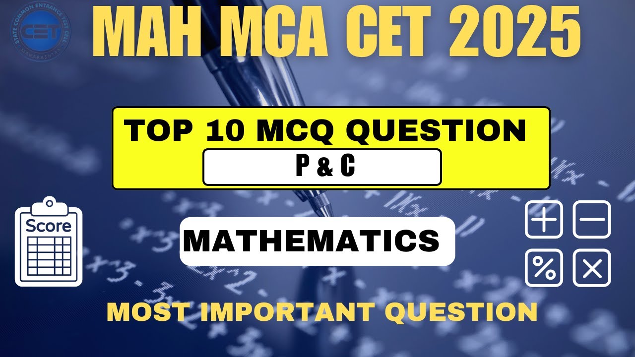 📚 TOP 10 IMPORTANT QUESTIONS ON PERMUTATION & COMBINATION | MCA GYAN