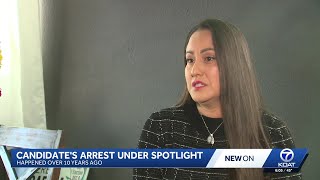 Court records show city council candidate arrested in 2015 as her opponent demands accountability